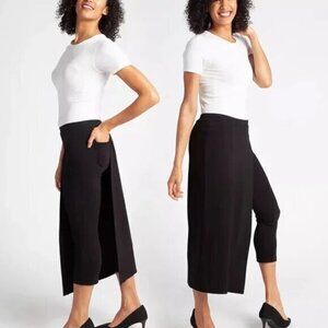 Betabrand the Sassiest Pant Skirt XL Black